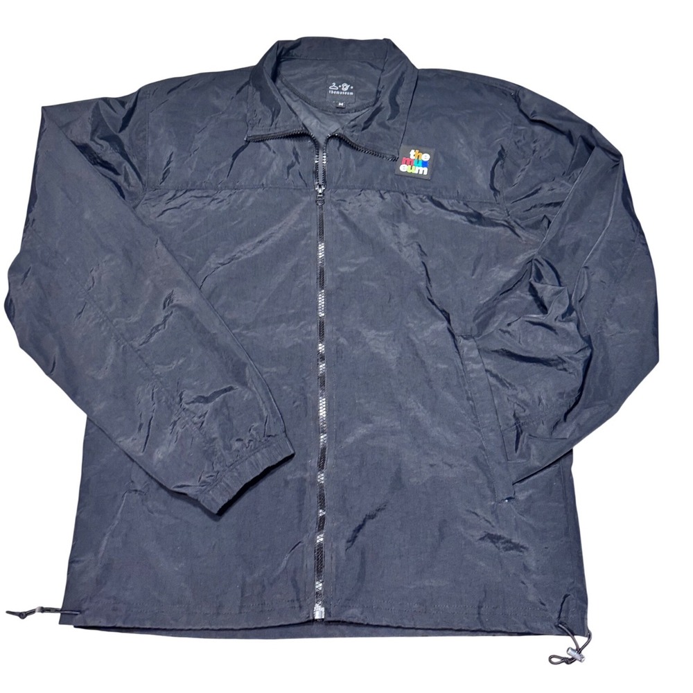 The Museum Windbreaker Jacket‎ Polyester Black Medium Streetwear Full Zip